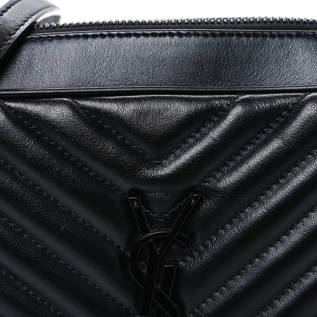 Calfskin Matelasse Monogram Monochrome Lou Camera Bag Black