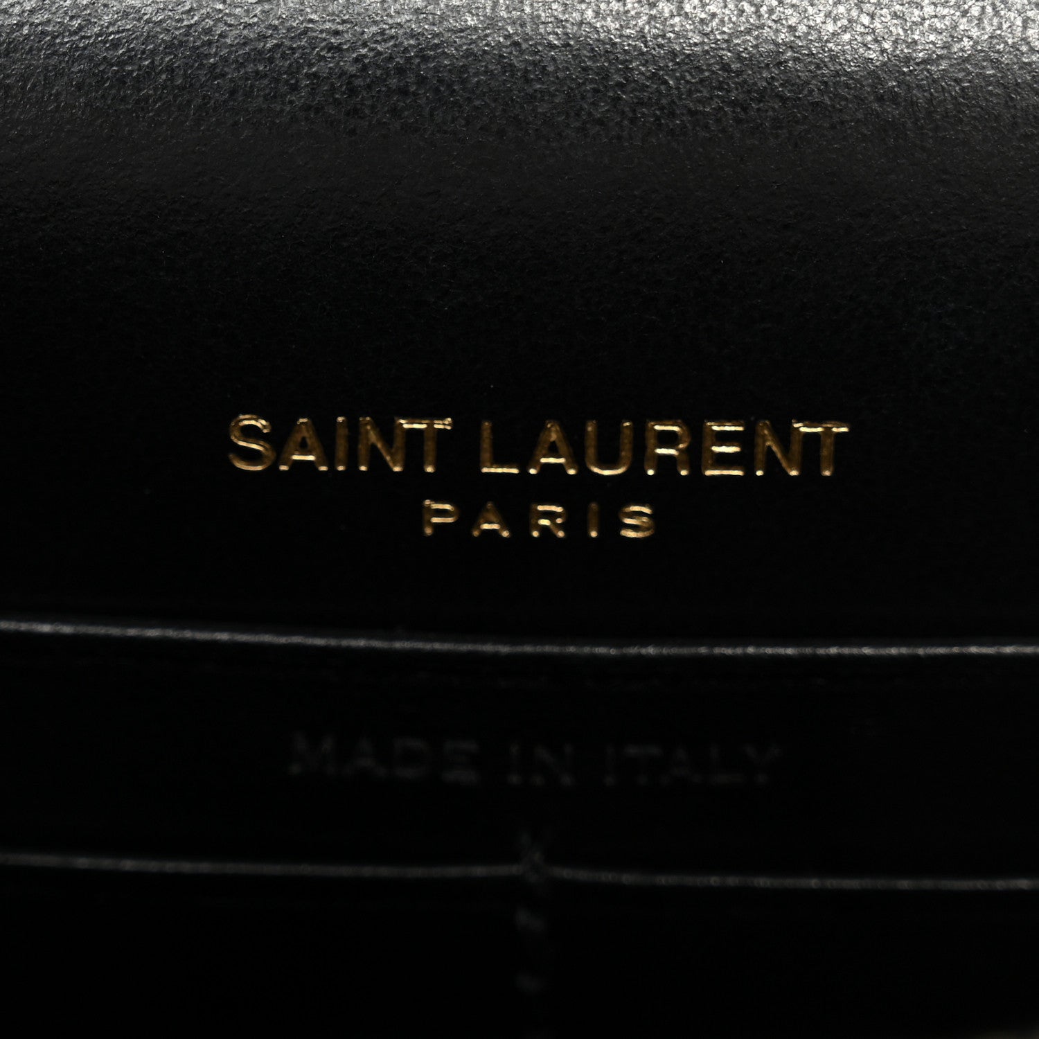 Coated Bark Calfskin Sunset Chain Wallet Black