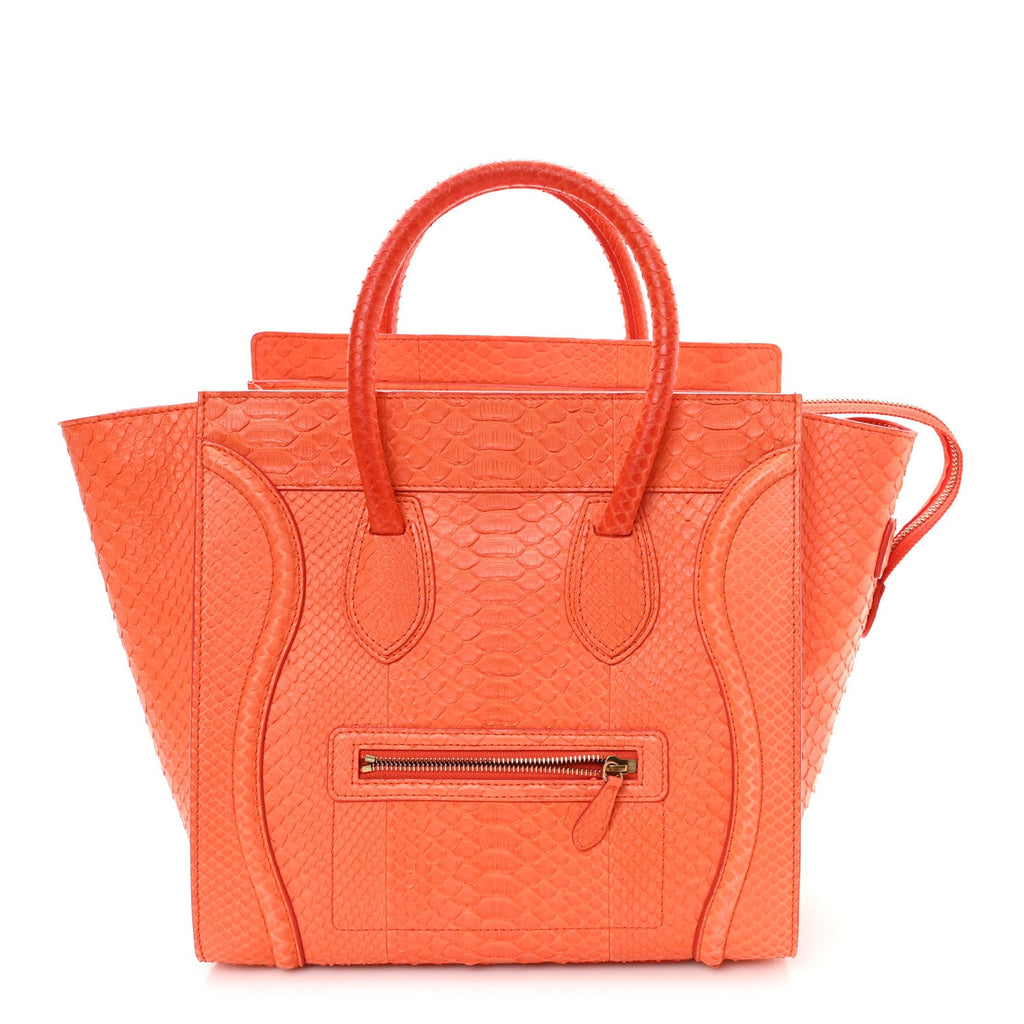 Snakeskin Mini Luggage Orange