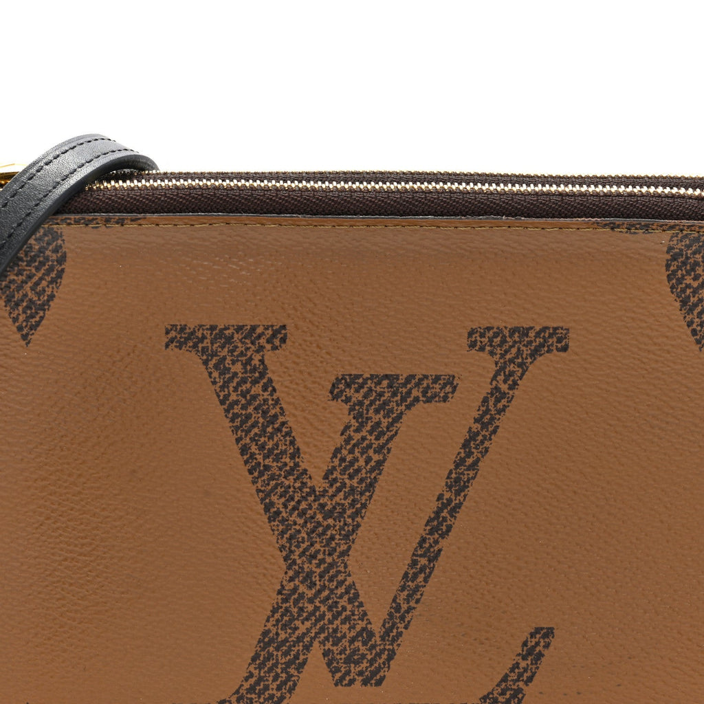 Reverse Monogram Giant Double Zip Pochette