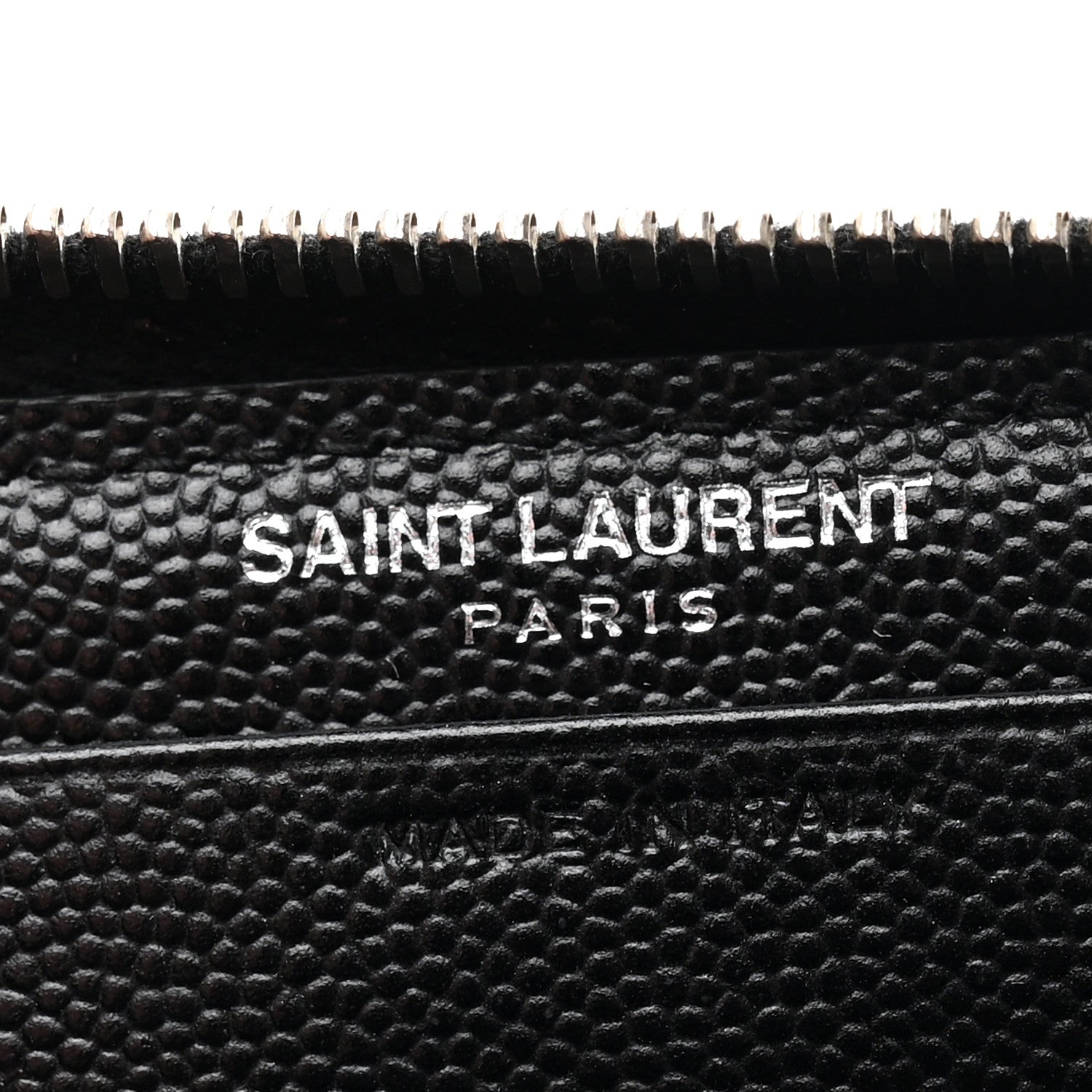 Grain De Poudre Matelasse Chevron Monogram Small Zip Around Wallet Black