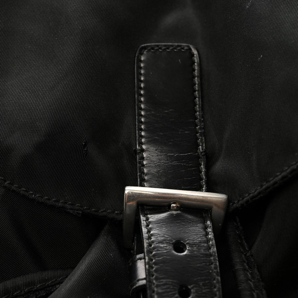 Tessuto Nylon Vela Cinch Backpack Black