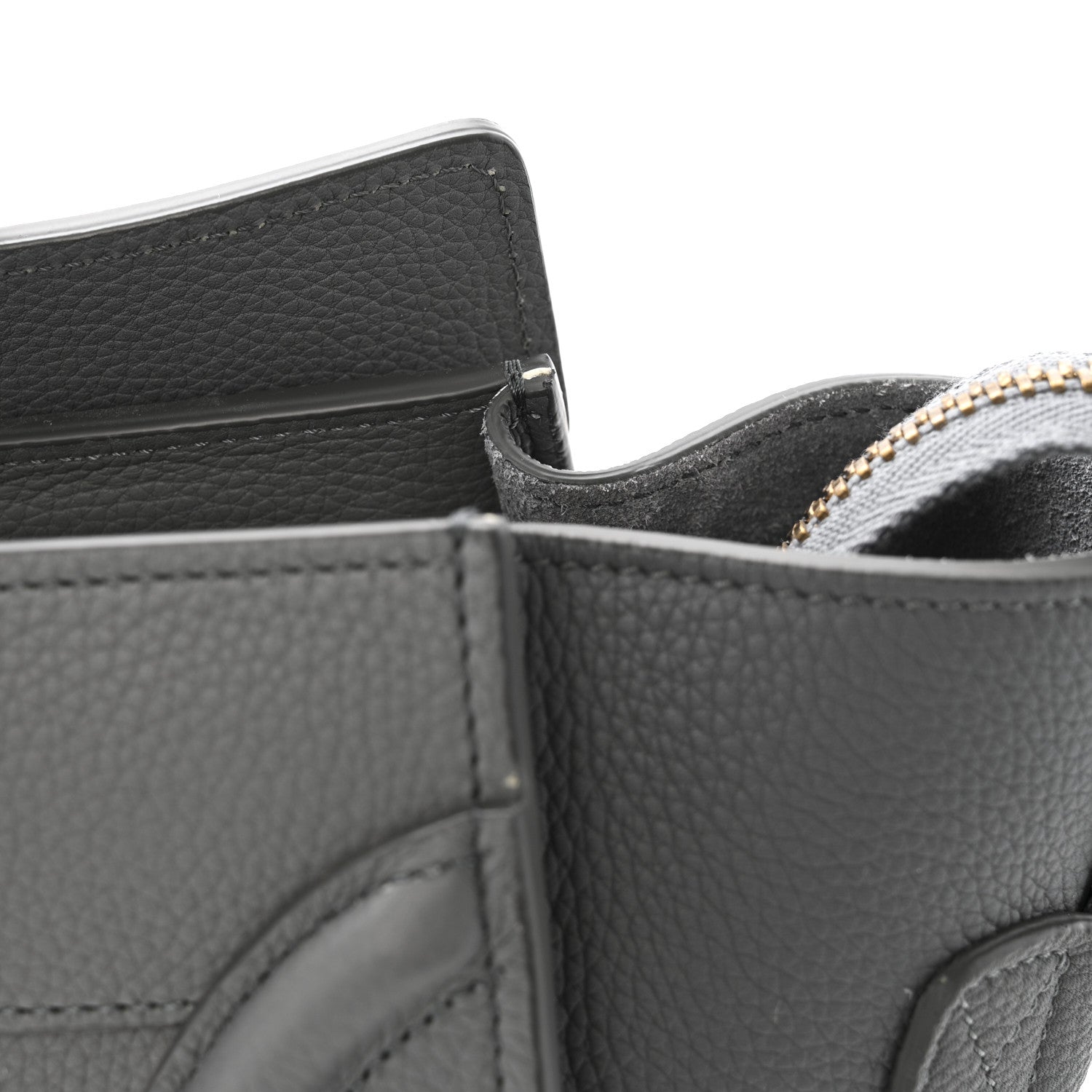 Baby Drummed Calfskin Micro Luggage Kohl