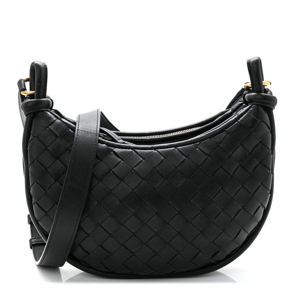 Nappa Intrecciato Small Gemelli Multipocket Bag Black