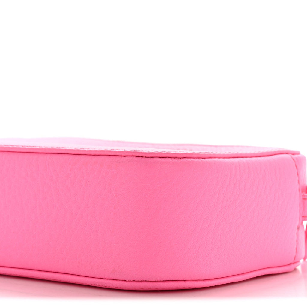 Calfskin Kittens Logo XS Everyday Camera Bag Acid Pink
