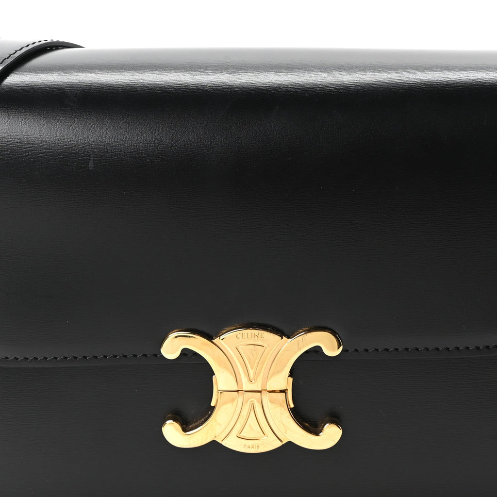 Shiny Calfskin Medium Triomphe Black