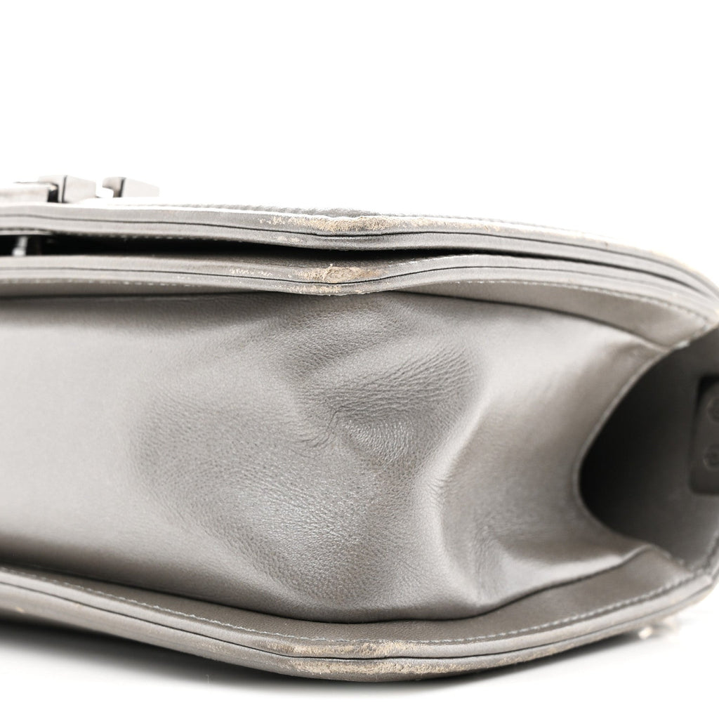 Galuchat Stingray Small Boy Flap Silver