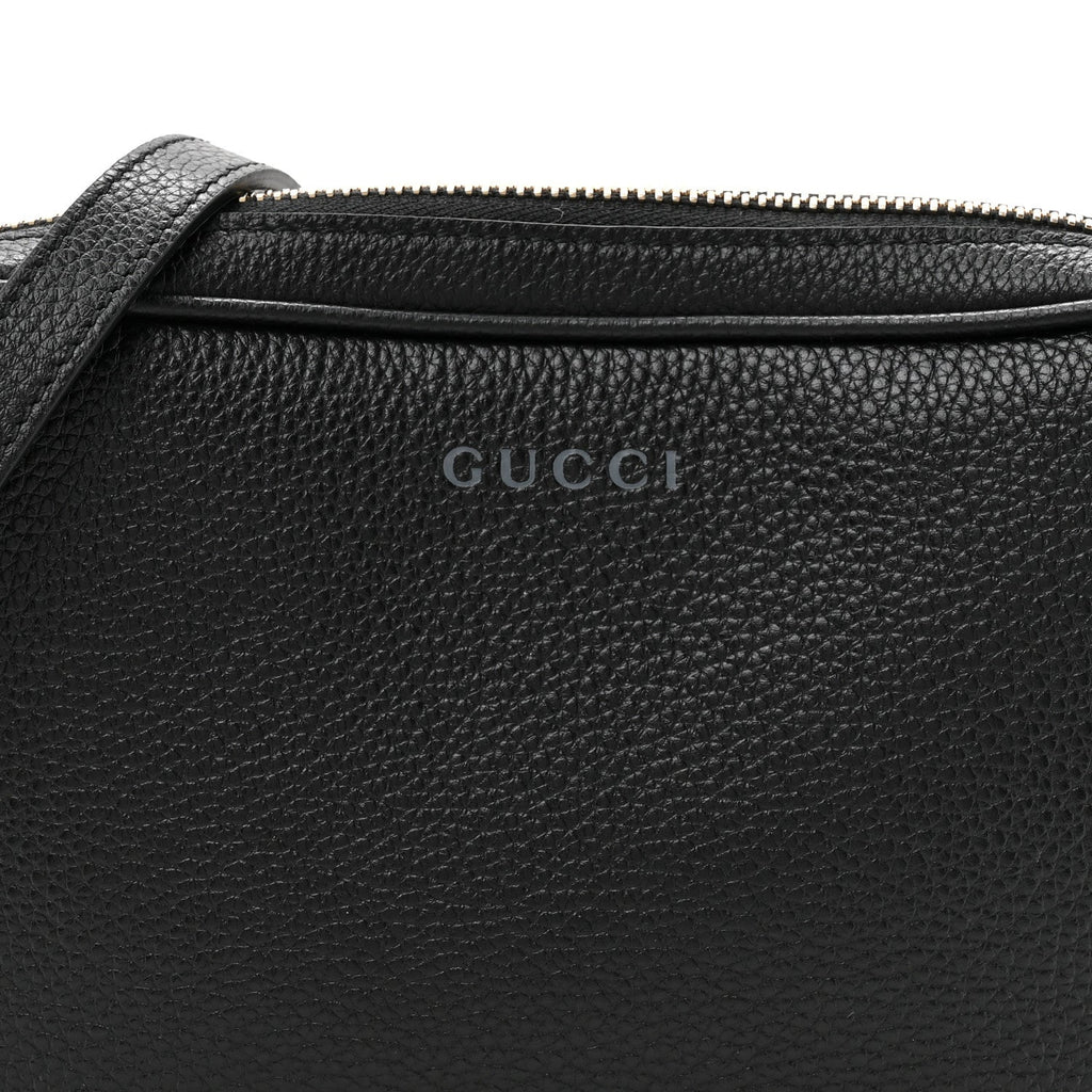 Pebbled Calfskin Shoulder Bag  Black