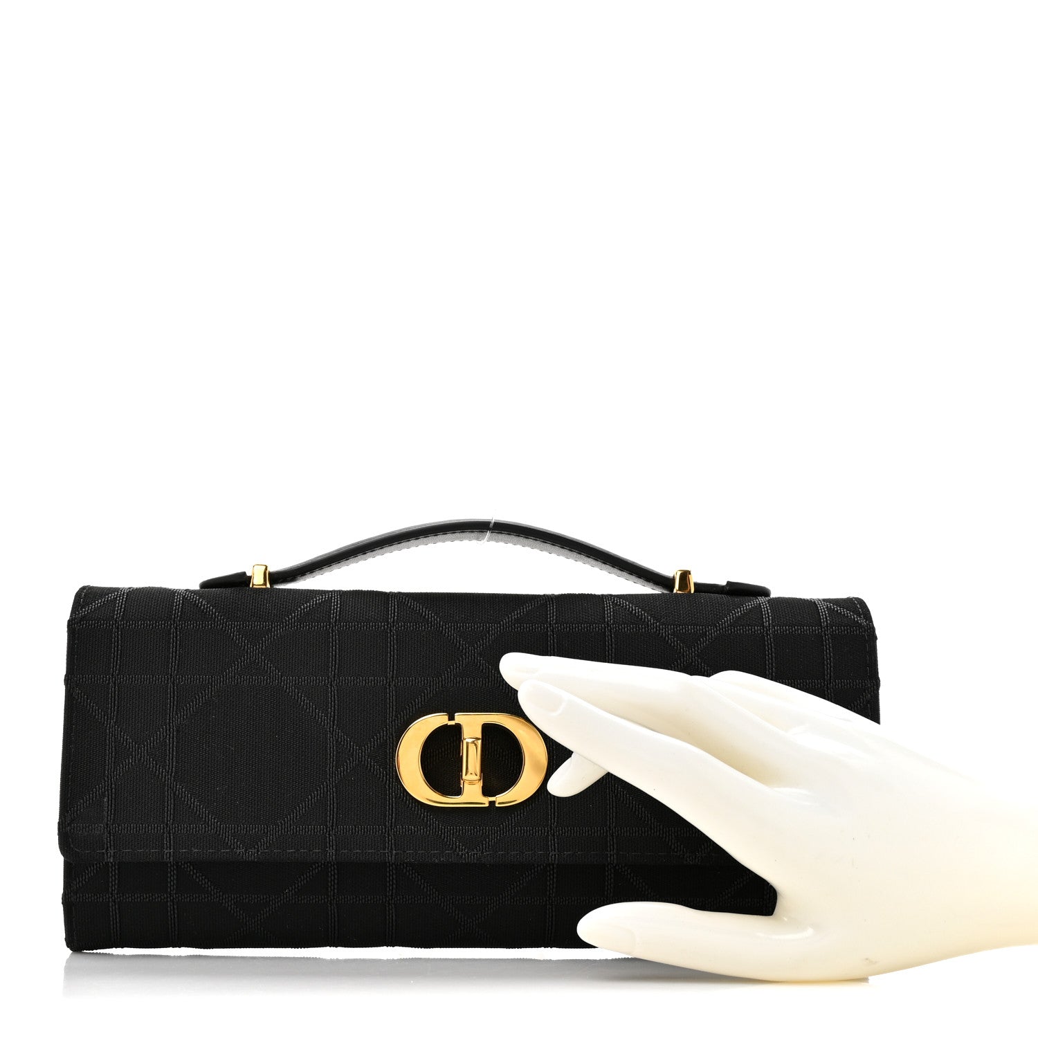 Technical Fabric Macrocannage Miss Caro Top Handle Pouch Black