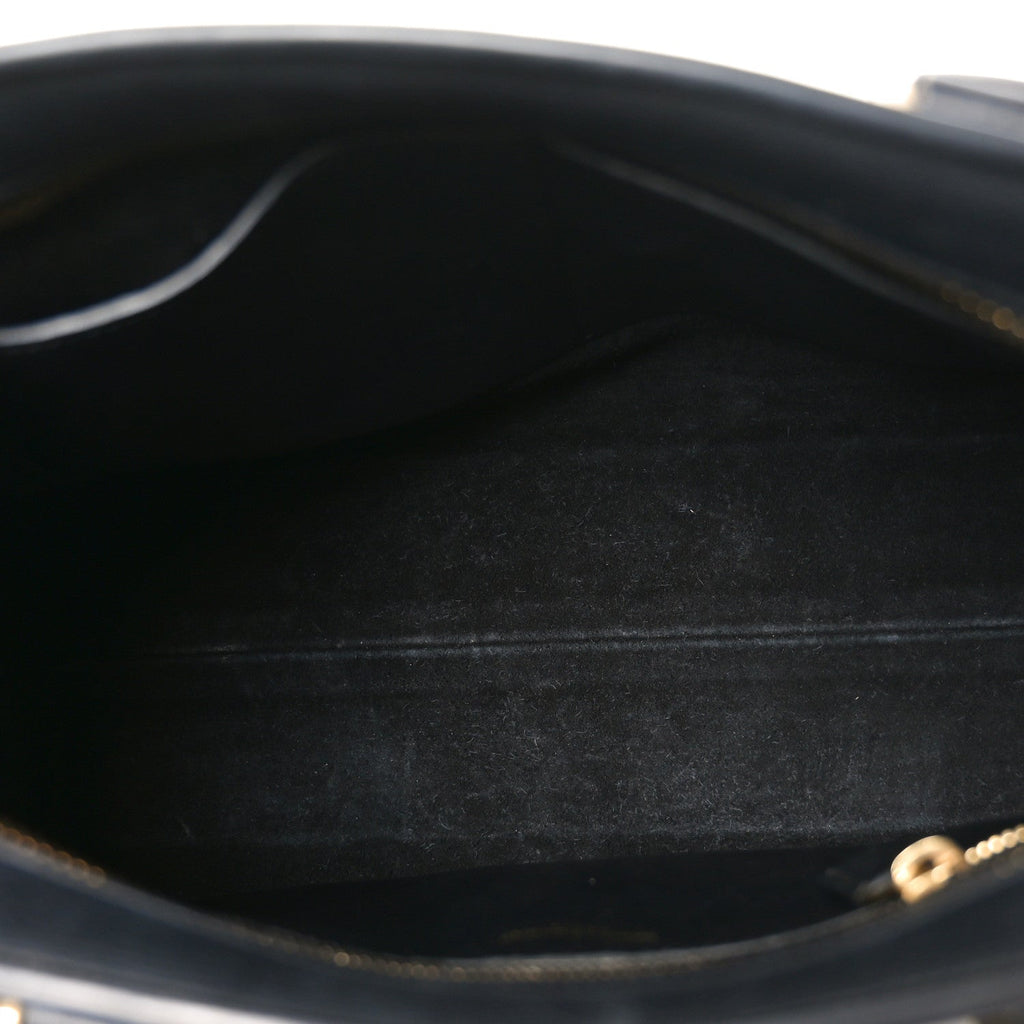Calfskin Monogram Baby Cabas Black