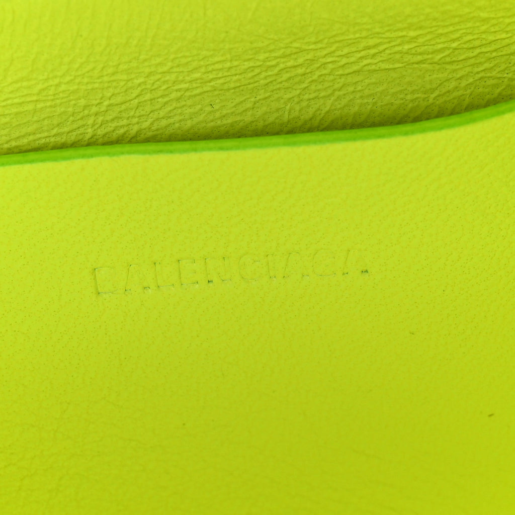 Grained Calfskin Embossed Car Camera Bag Yellow Fluo Black