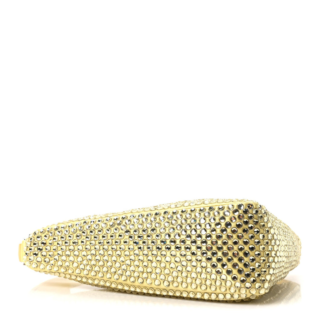 Satin Crystal Triangle Pouch Ananas