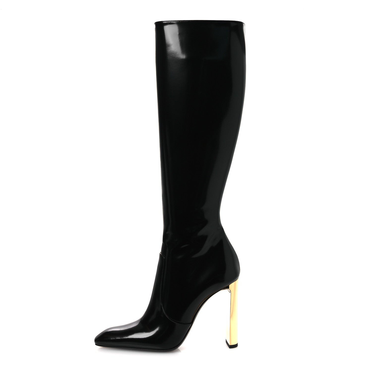 Vitello Marilyn Auteuil 105 Knee High Zip Boots 38.5 Black
