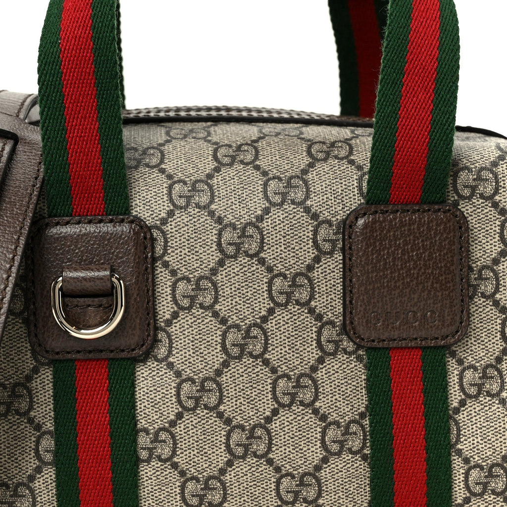GG Supreme Web Mini GG Top Handle Bag Beige Ebony New Acero
