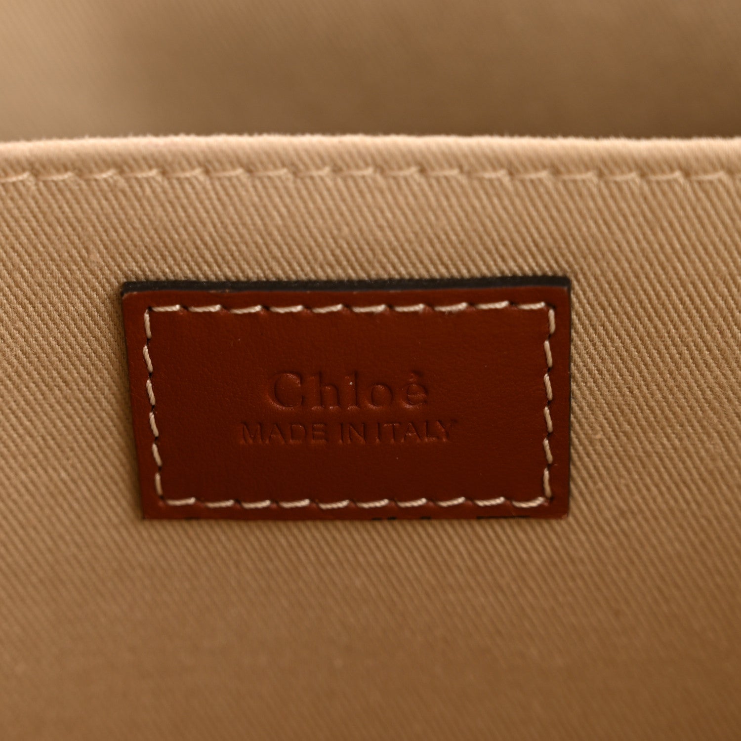 Cotton Calfskin Medium Woody Ribbon Tote White Brown