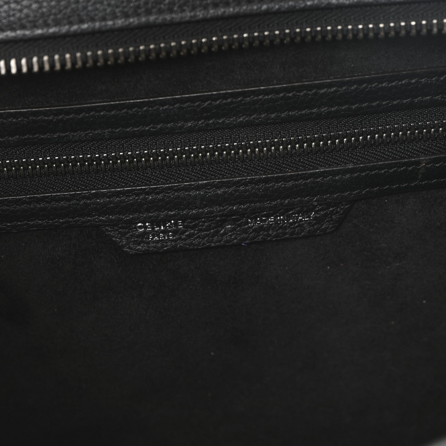 Drummed Calfskin Mini Luggage Black