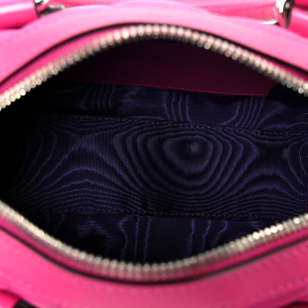 Nylon Calfskin Enamel GG Matelasse Mini Bowler Bag Lovely