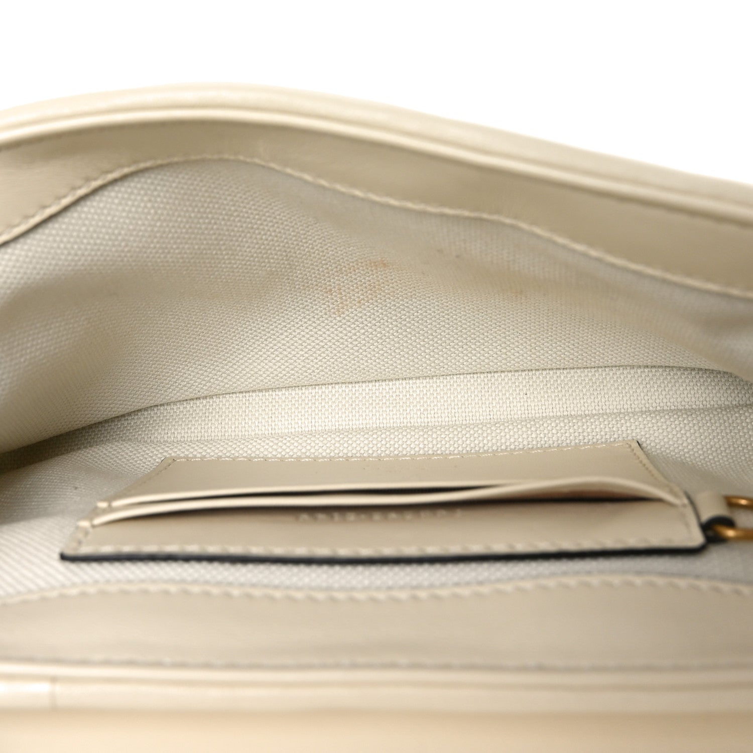 Calfskin Matelasse Double G Studs Mini Torchon GG Marmont Shoulder Bag White