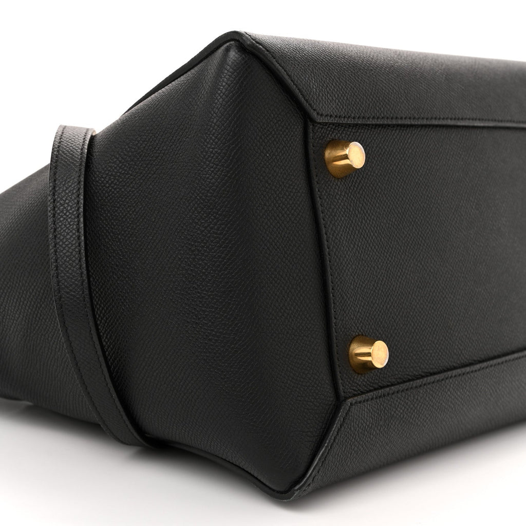 Grained Calfskin Mini Belt Bag Black