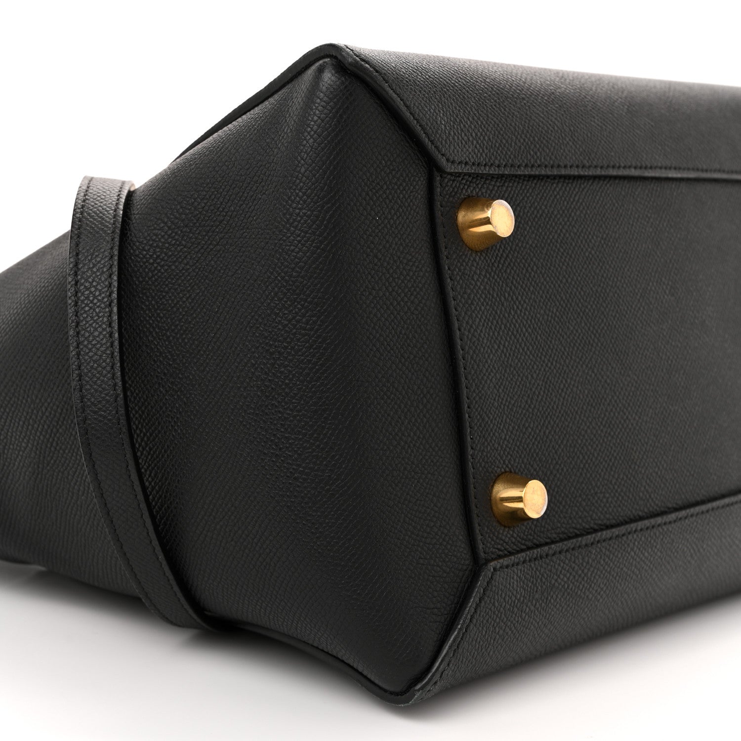 Grained Calfskin Mini Belt Bag Black