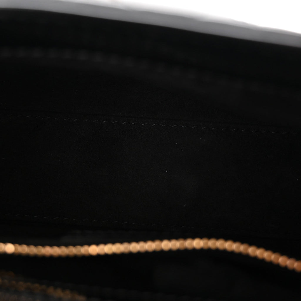 Patent Cannage Mini Lady Dior Black