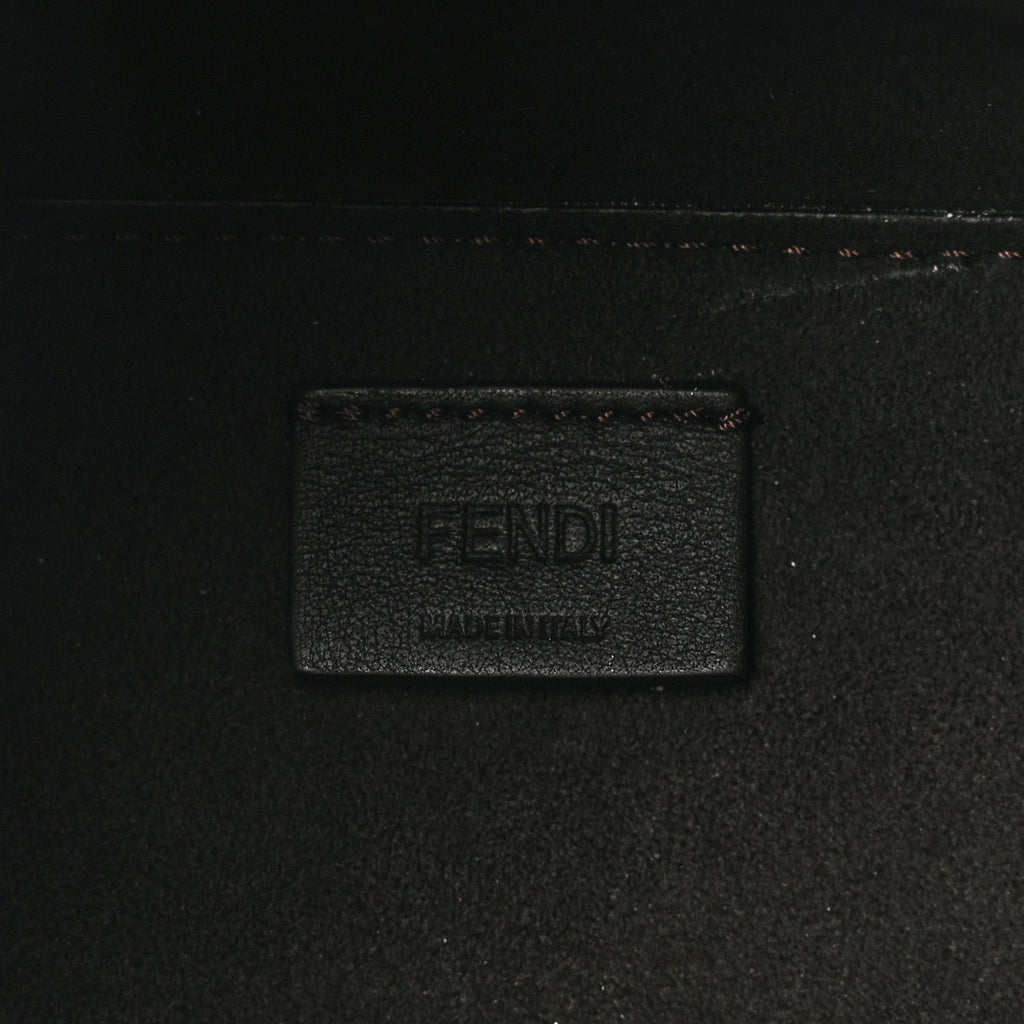 Vitello Vernice Camoscio Mini Fendi Origami Military Brown Avocado