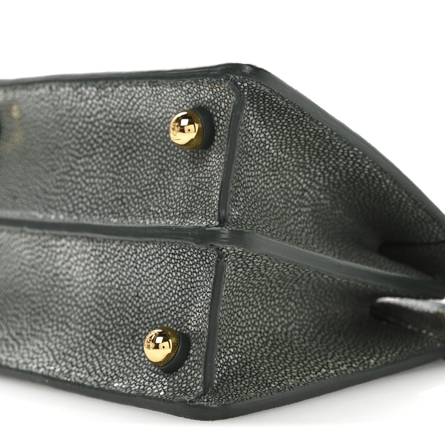 Stingray Shiny Nappa Petite Peekaboo I SEE U Satchel Verde Inglese