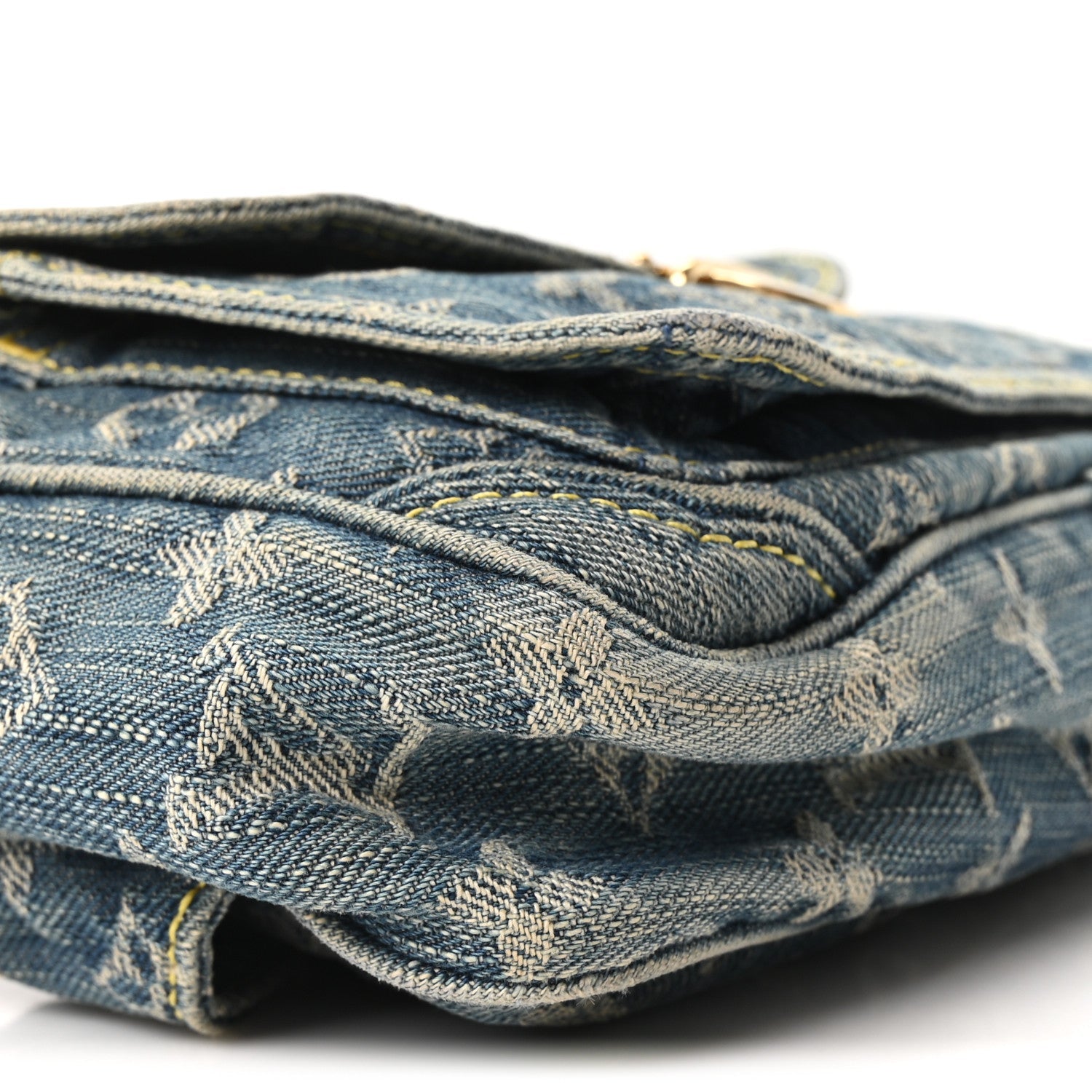 Monogram Denim Bum Bag Blue