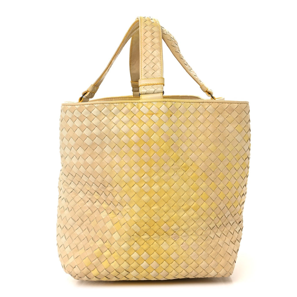 Nappa Intrecciato Nuance Bucket Ombre Tote Yellow