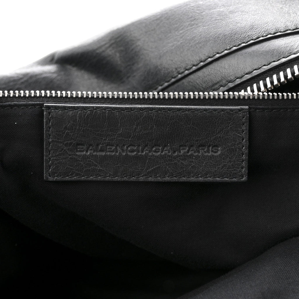 Agneau Giant 21 Silver Hardware Mid Day Black
