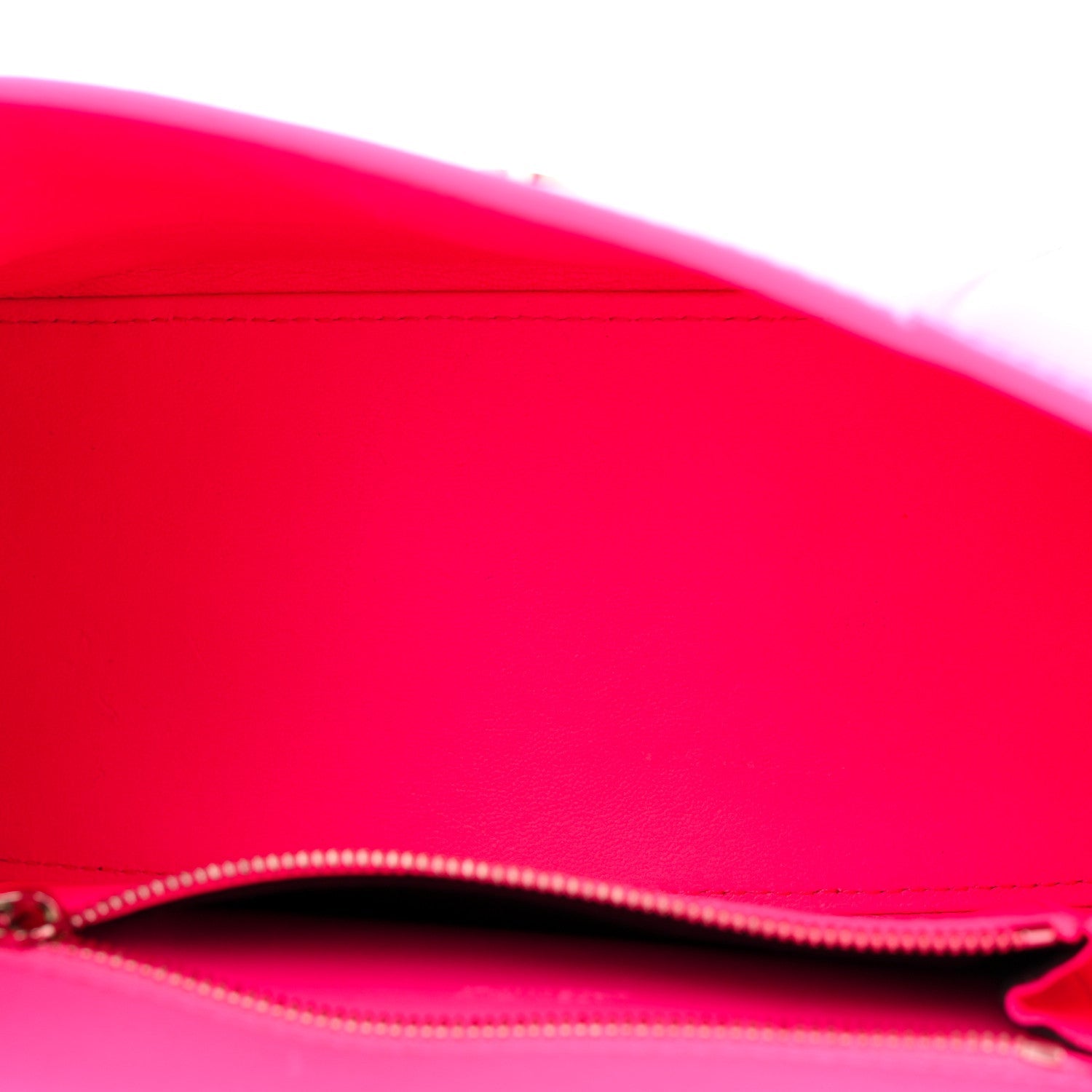 Shiny Box Calfskin Small Hourglass Top Handle Bag Acid Fuchsia