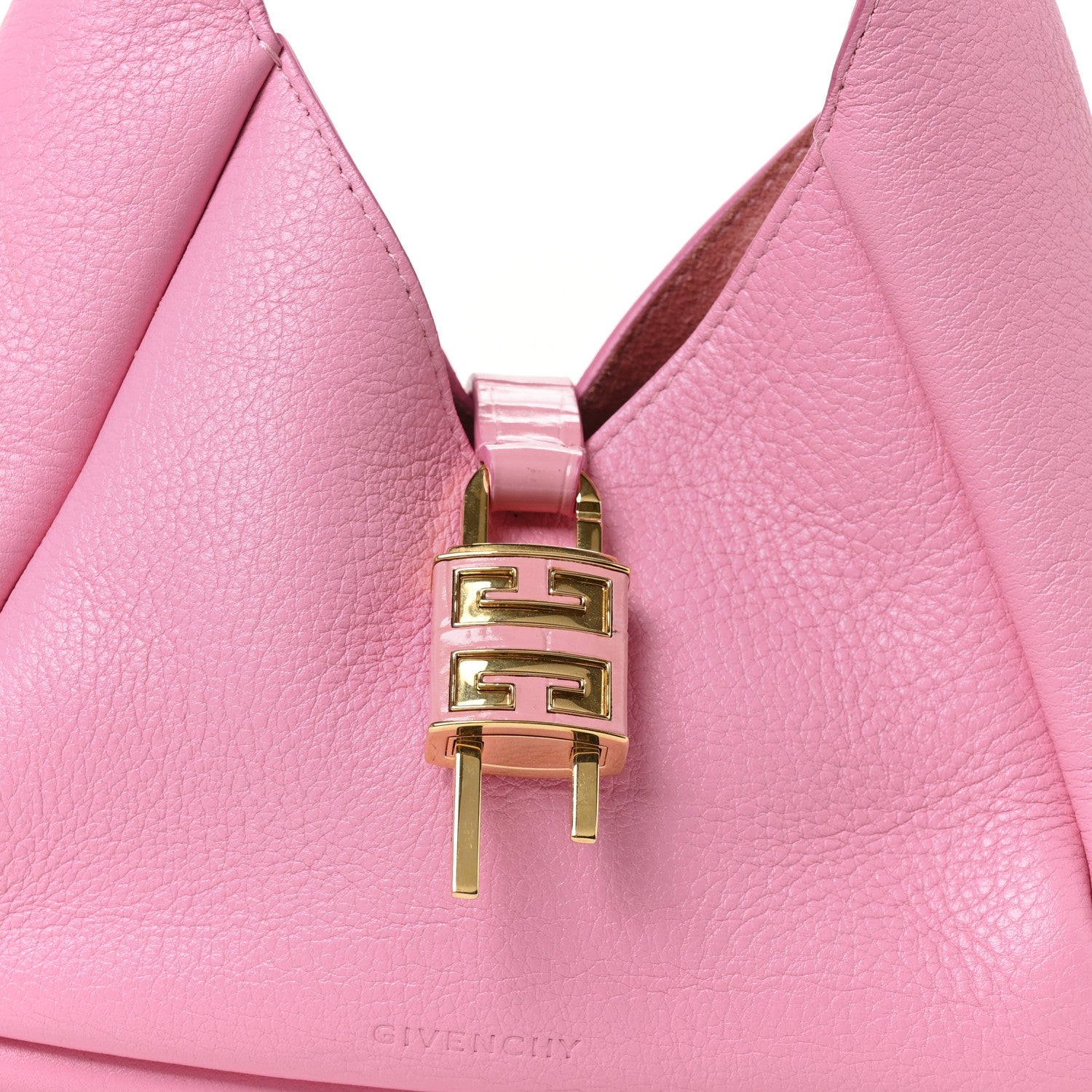 Grained Calfskin Mini G-Lock Hobo Pink