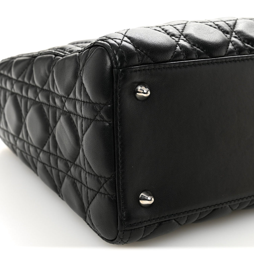 Lambskin Cannage Medium Lady Dior Black