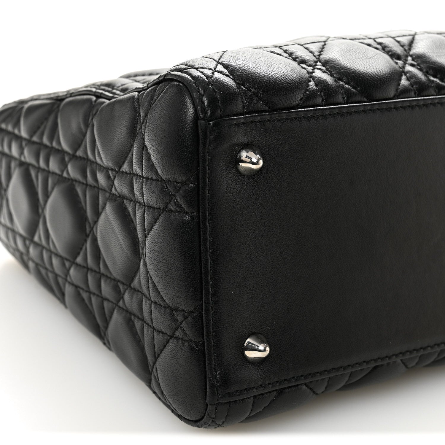 Lambskin Cannage Medium Lady Dior Black