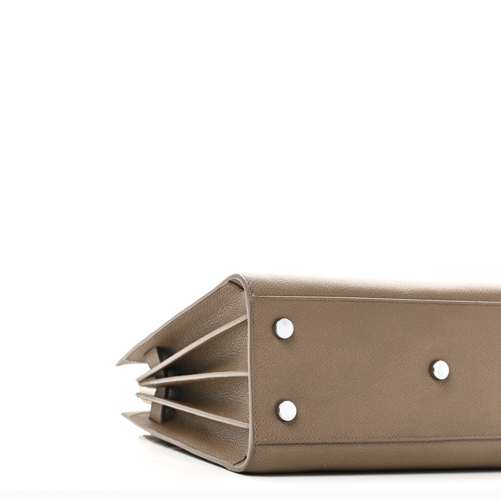 Grained Calfskin Baby Sac De Jour Taupe