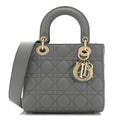 Lambskin Cannage Small My ABCDior Lady Dior Grey