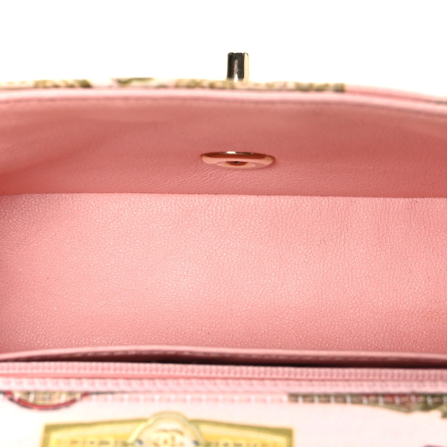 Satin Paris Cuba Cigare Print Mini Flap Pink