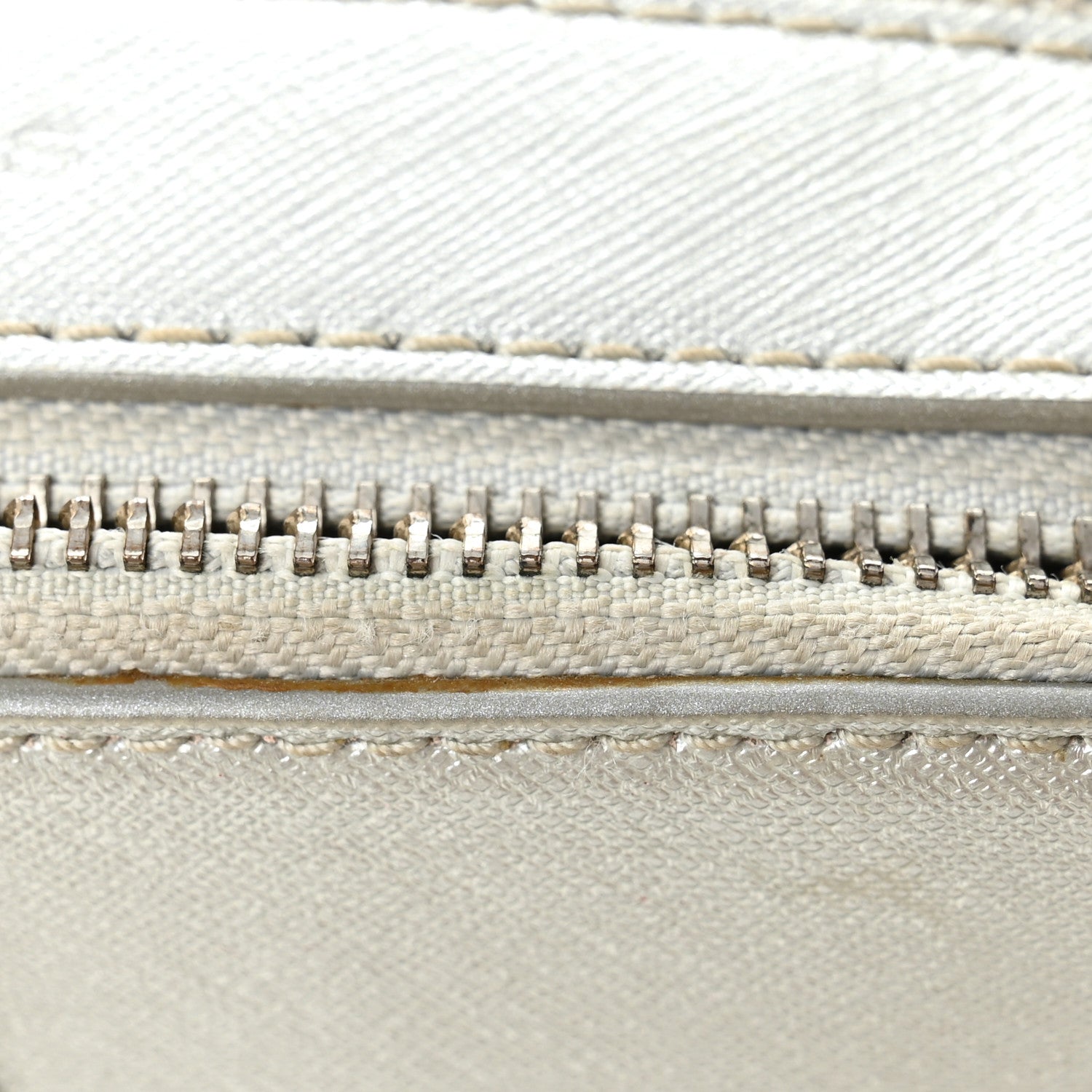 Metallic Saffiano Small Snapshot Camera Bag Silver