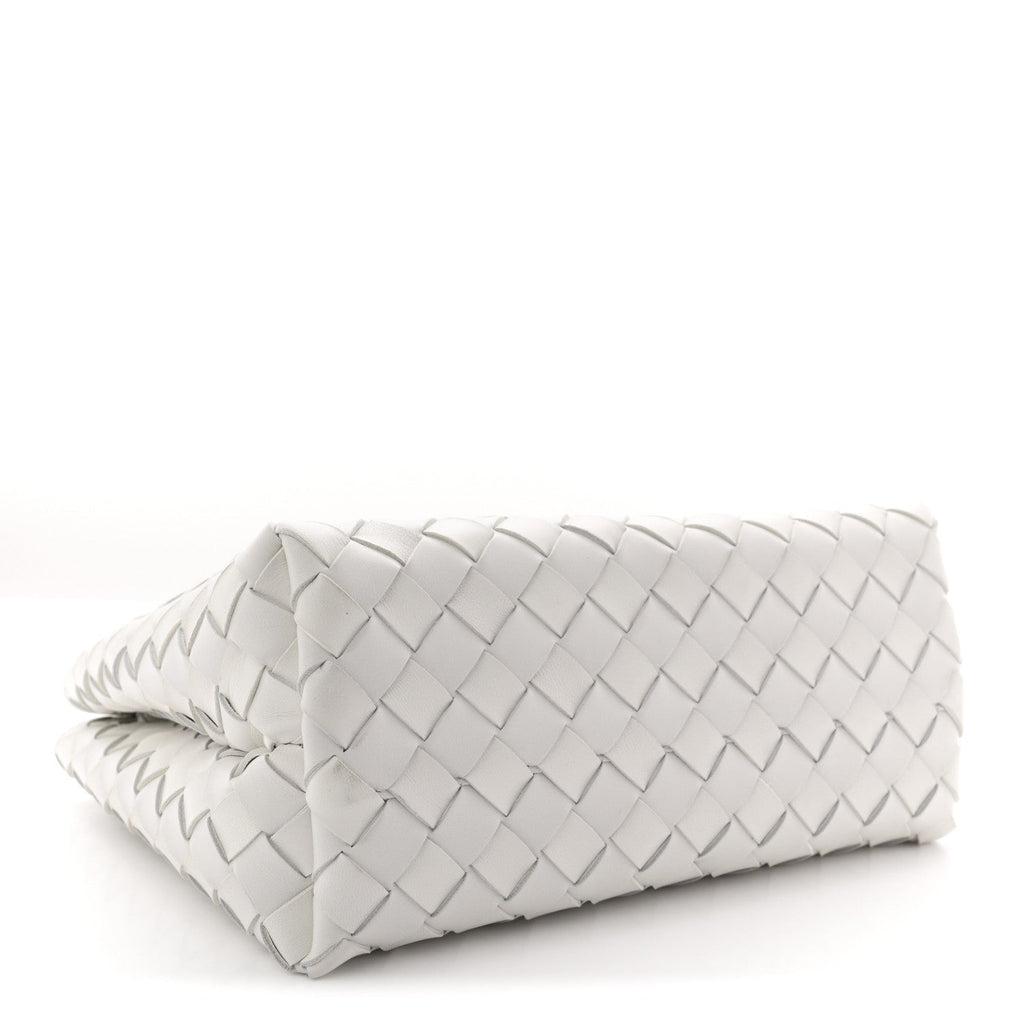Nappa Intrecciato Small Andiamo Shoulder Bag White