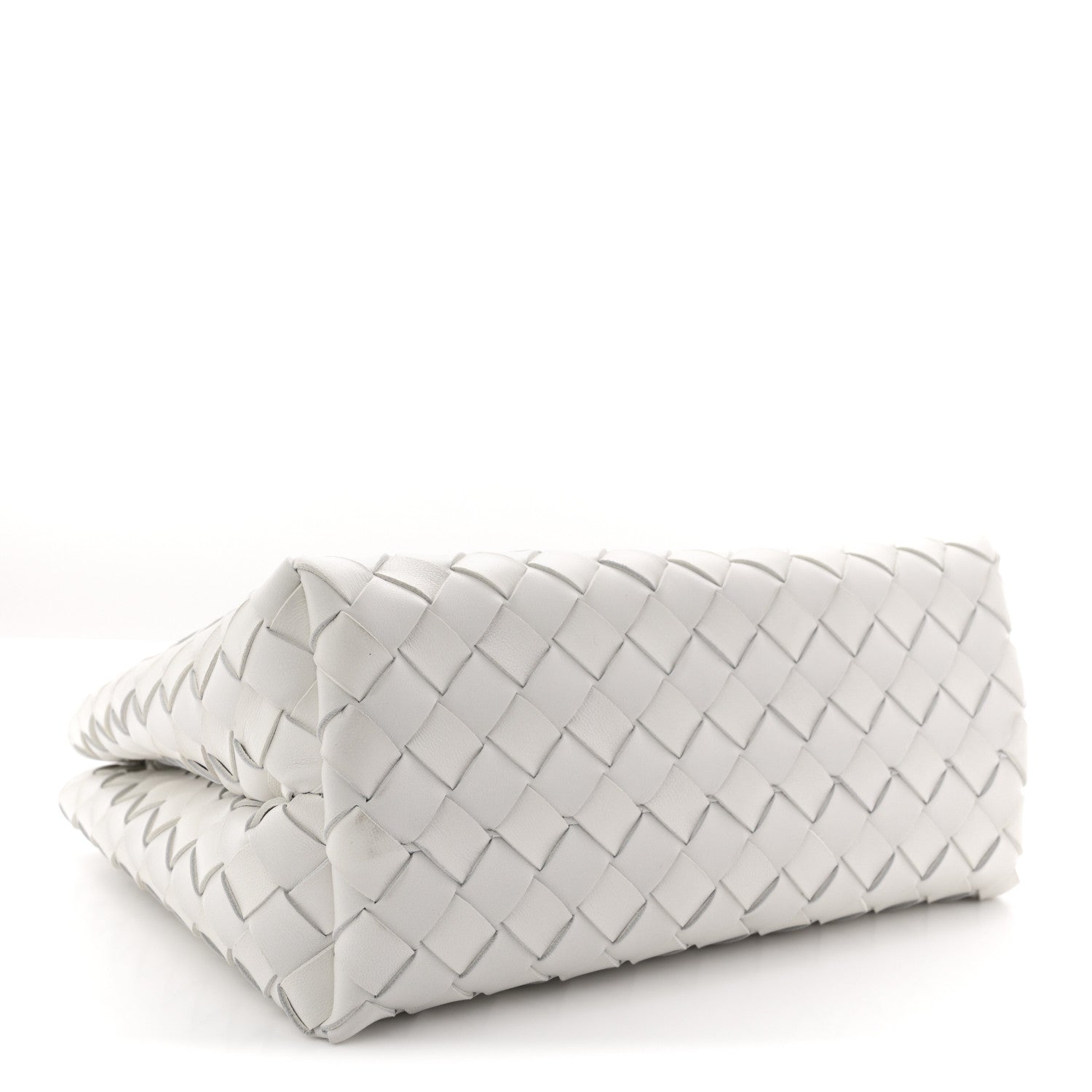 Nappa Intrecciato Small Andiamo Shoulder Bag White