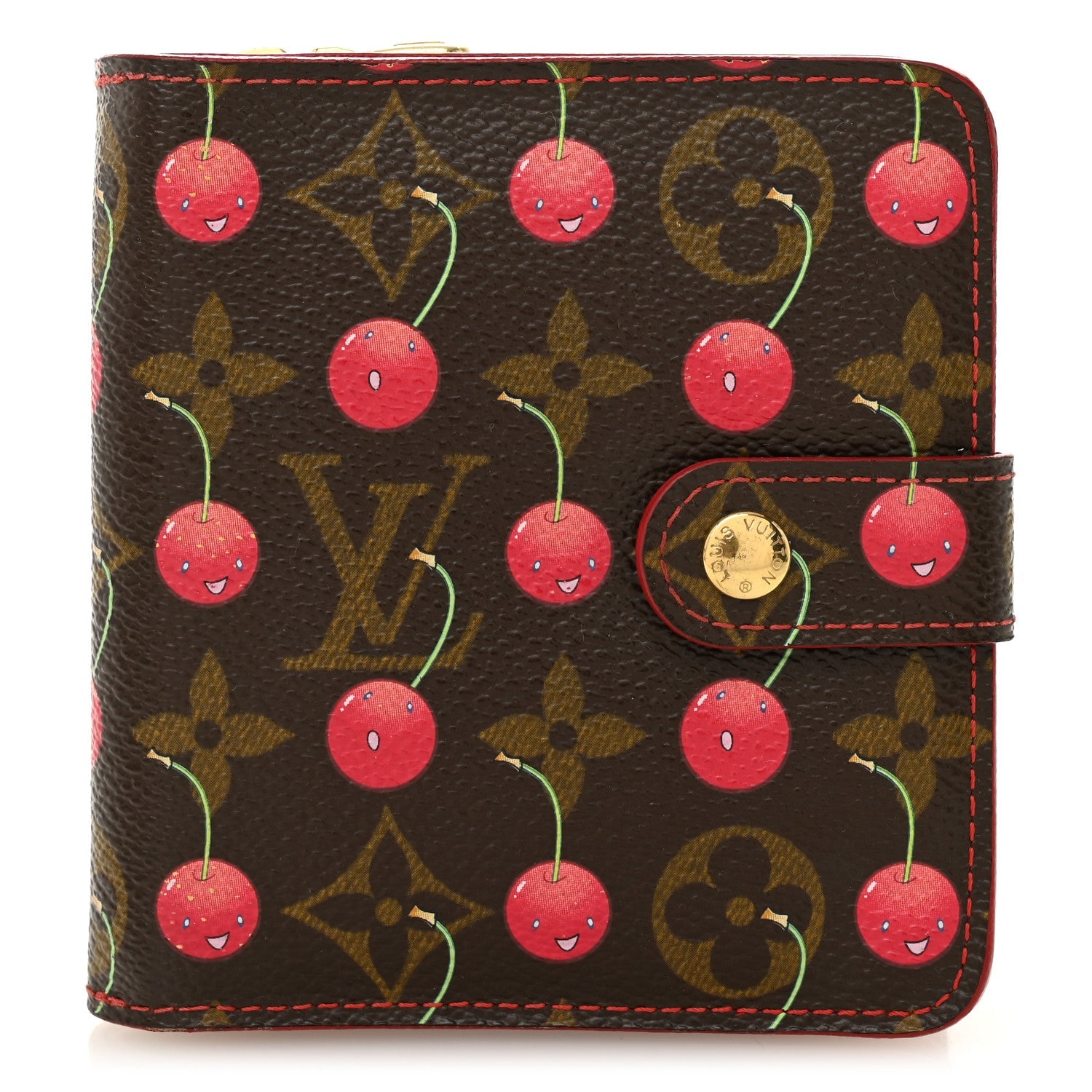 Monogram Cerises Compact Zipped Wallet