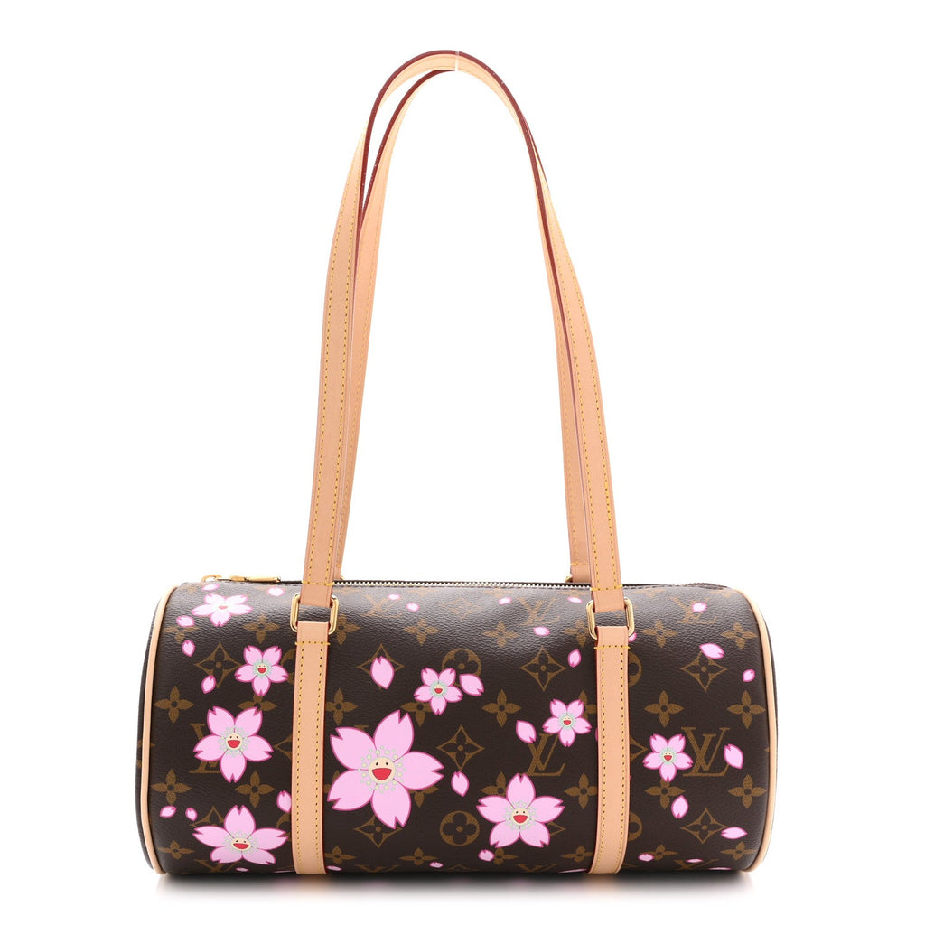 LV X TM Monogram Cherry Blossom Papillon Sakura Brown