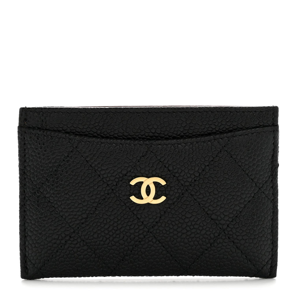Caviar Quilted  Holder Black