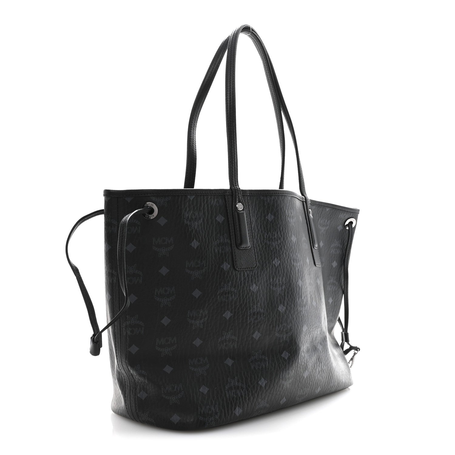 Visetos Medium Liz Reversible Shopper Tote Black