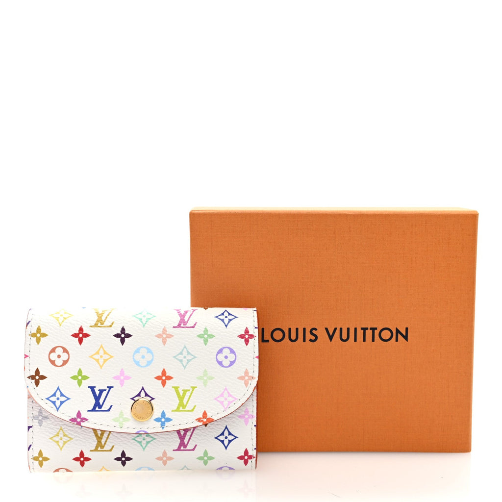 LV X TM Monogram Multicolor Rosalie Coin Purse White Kawaii Pink