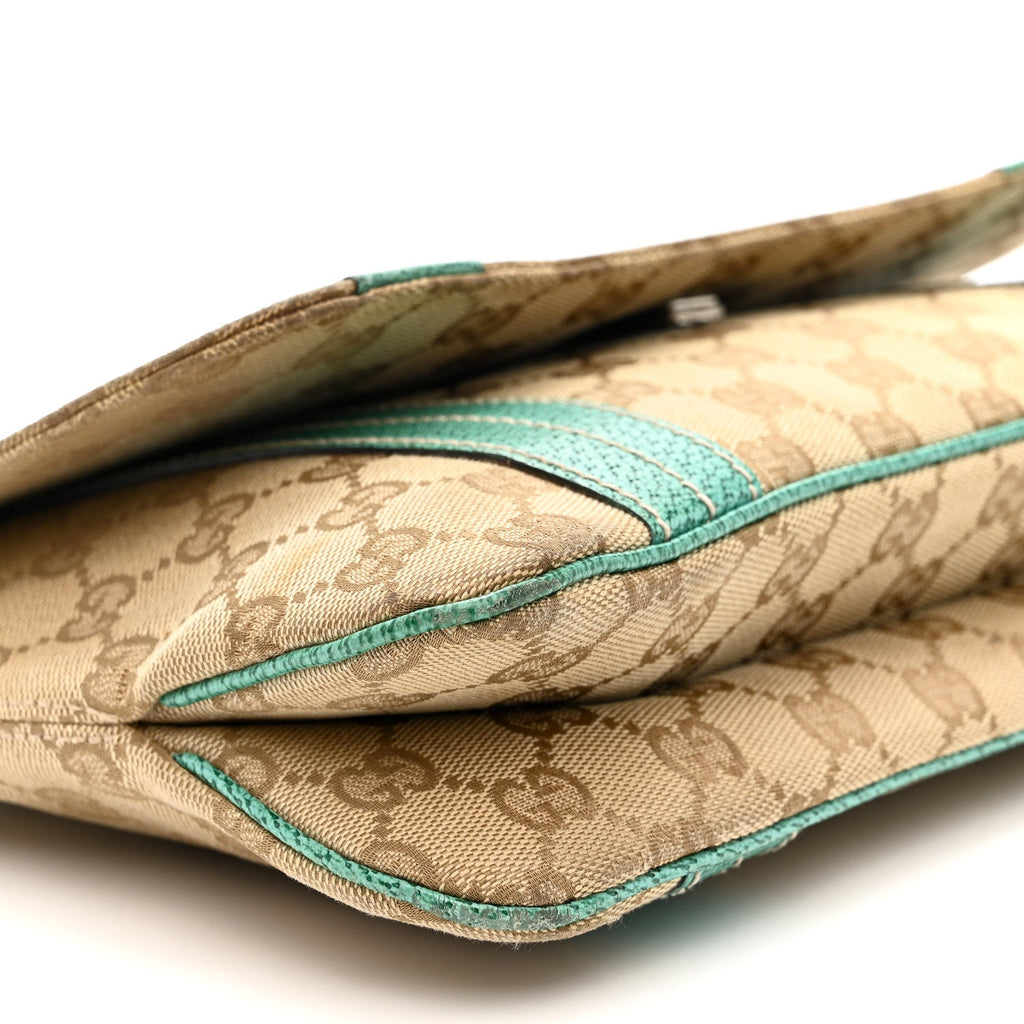 Monogram Satchel Bag Turquoise