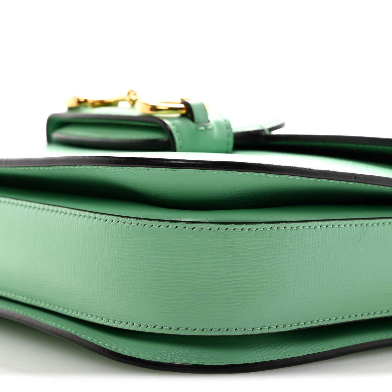 Azalea Calfskin Horsebit 1955 Shoulder Bag Light Green