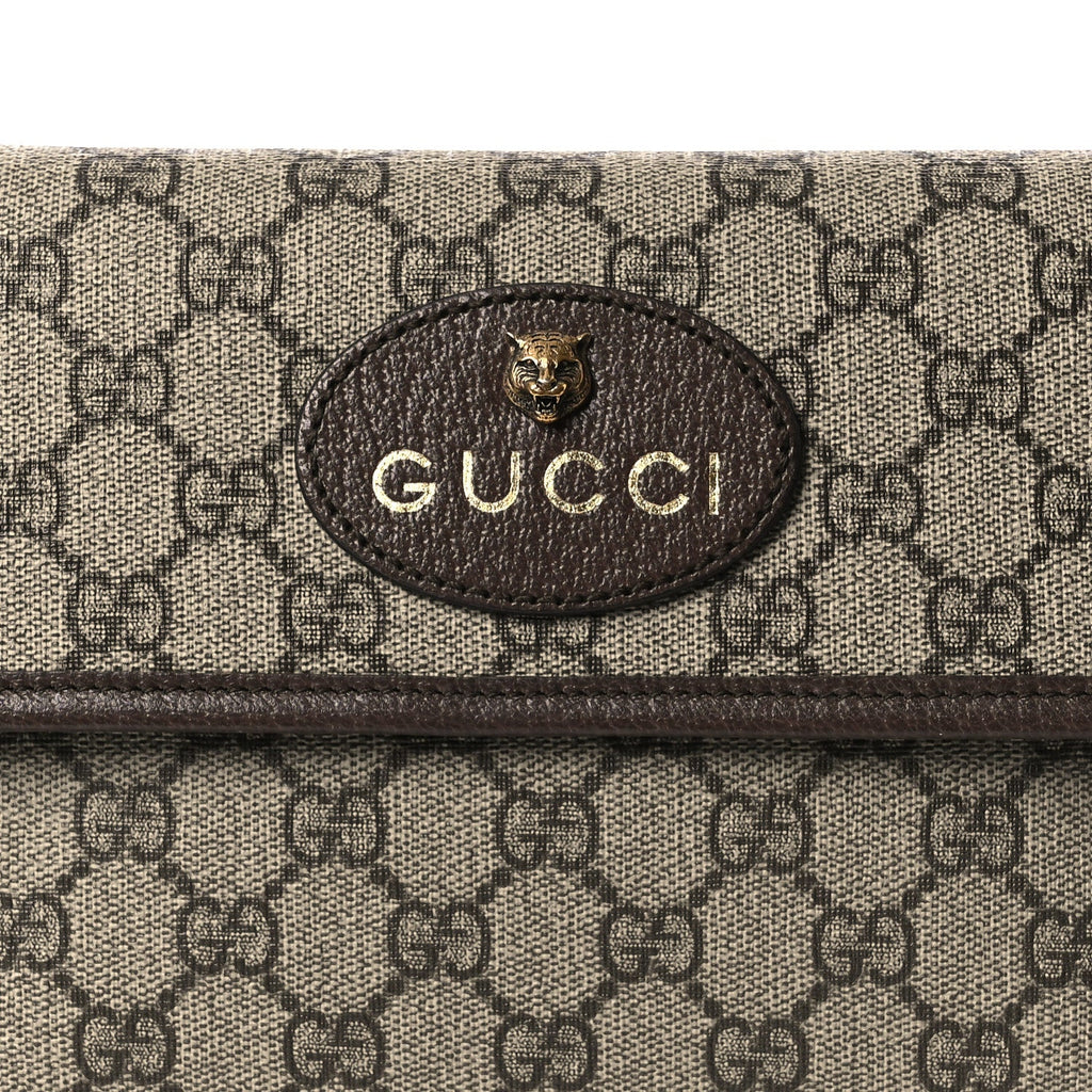 GG Supreme Monogram Neo Vintage Web Belt Bag Brown