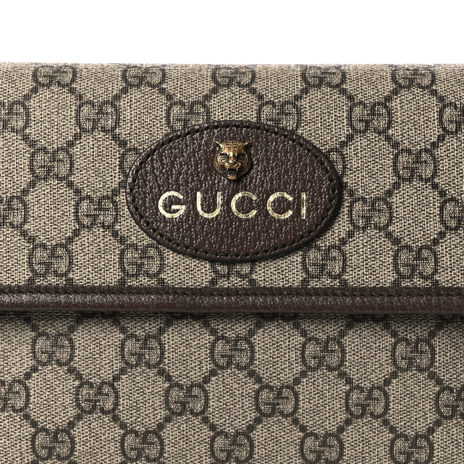 GG Supreme Monogram Neo Vintage Web Belt Bag Brown