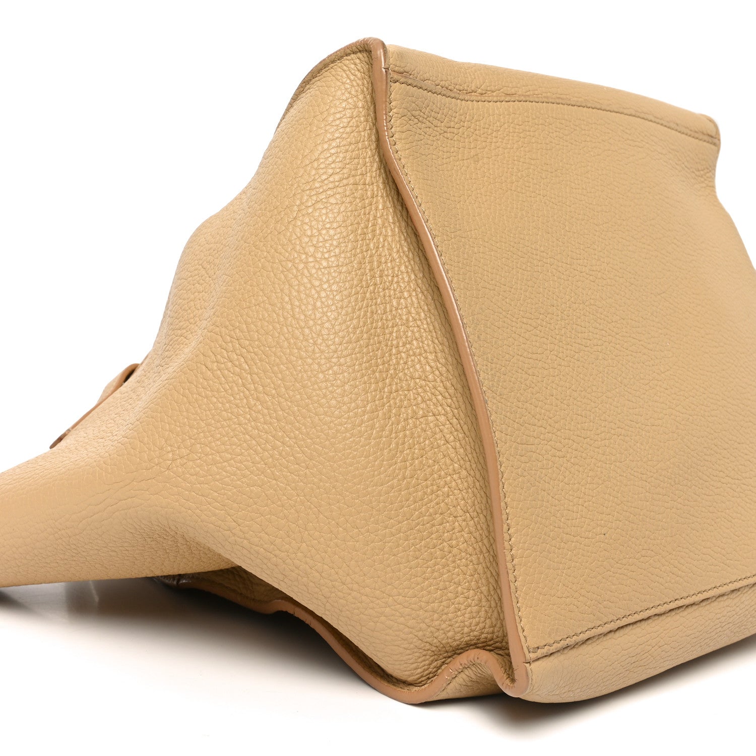 Supple Grained Calfskin Small Big Bag Sand